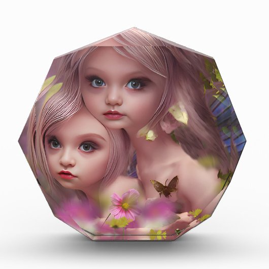 森の花の中の妖精の姉妹 フォトブロック (正面)