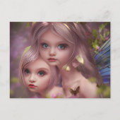 森の花の中の妖精の姉妹 ポストカード (正面)