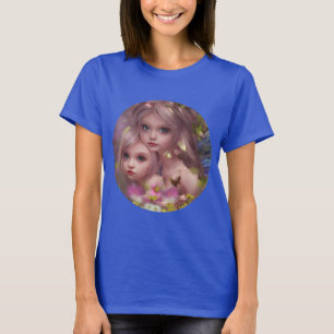 森の花の中の妖精の姉妹 Tシャツ