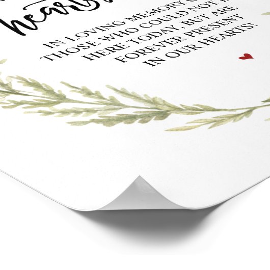 森の花束は永遠に私たちのハートメモリアルのサインに ポスター (角)