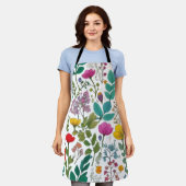 森の花 エプロン (着用した状態)