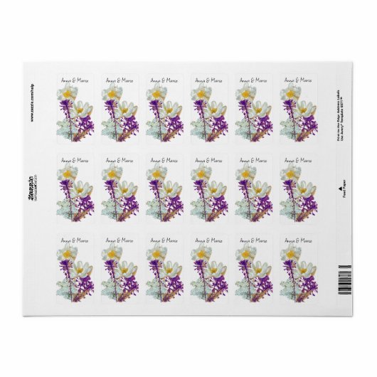 森の花 ラベル (フルシート)