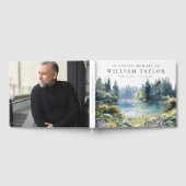 森の花 湖 思い出の地  葬儀の写真 ゲストブック (全面)