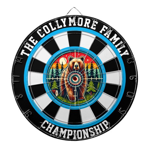 森の芸術の中のブルズアイ・グリズリー ダーツボード (正面)