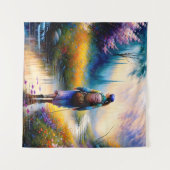 森の芸術作品の中を歩く タペストリー (正面(横))