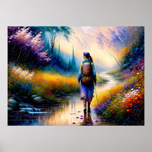 森の芸術作品の中を歩く ポスター (正面)