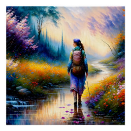 森の芸術作品の中を歩く ポスター