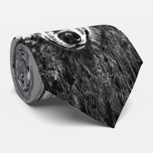 森の荒野の動物の水色オオカミ ネクタイ (ロール)