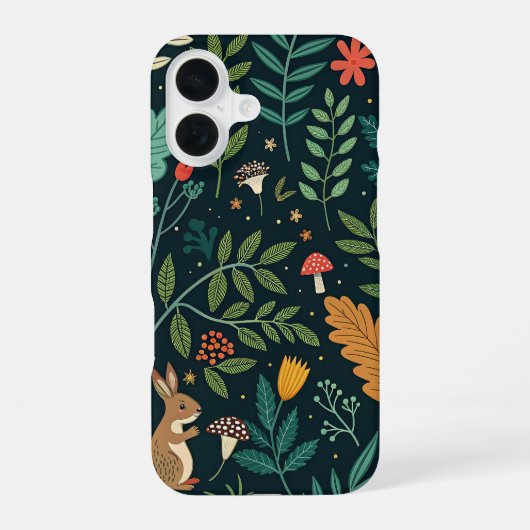 森の葉っぱ iPhone 16ケース (裏面)