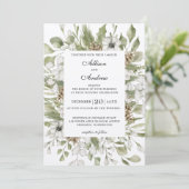 森の葉のウェディング招待状 招待状 (スタンド正面)