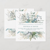 森の葉のウェディング 招待状 (正面/裏面)