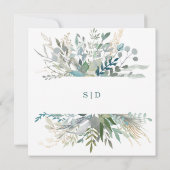 森の葉のウェディング 招待状 (裏面)