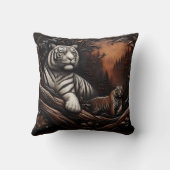 森の葉の中のベンガルトラ科 クッション (裏面)