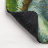 森の葉の印象派リス マウスパッド (コーナー)