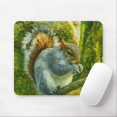 森の葉の印象派リス マウスパッド (マウス)