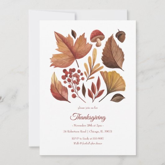 『森の葉の感謝祭』 招待状 (正面)