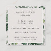 森の葉エレガントのフレーム スクエア名刺 (裏面)