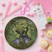 森の葉モスドラゴン ペーパープレート (パーティー)