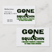 森の行ったSquatchinビッグフット 名刺 (正面/裏面)