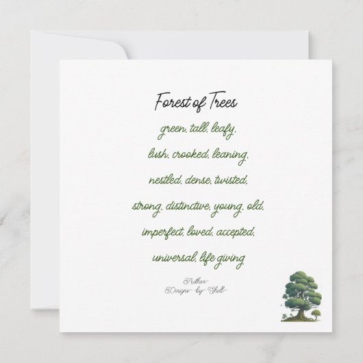 森の視点に立った詩 (裏面)