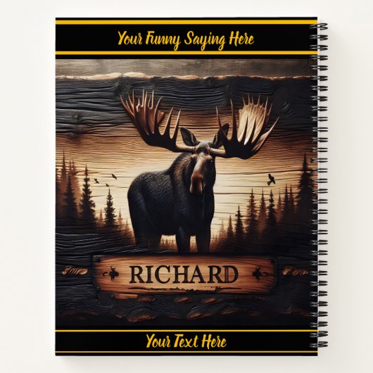 森の誇りを持った夕暮れ ノートブック (裏面)