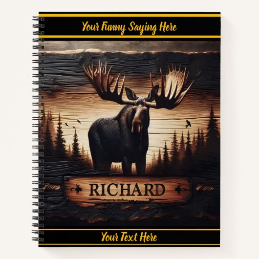 森の誇りを持った夕暮れ ノートブック (正面)