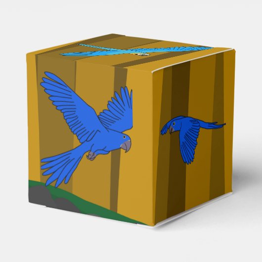 森の誕生日にエキゾチックなパロット フェイバーボックス (裏面サイド)