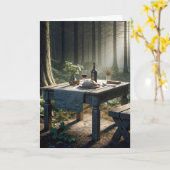 森の誕生日テーブル カード (黄色い花)