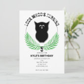 森の誕生日パーティーにフクロウ 招待状 (スタンド正面)