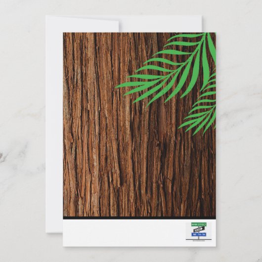 森の誕生日パーティーにフクロウ 招待状 (裏面)