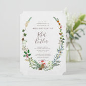 森の誕生日招待状　あらゆる年齢の節目 招待状 (スタンド正面)