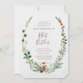 森の誕生日招待状　あらゆる年齢の節目 招待状 (正面)