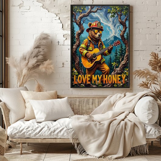 森の調和:クマの木のトップチューン ポスター