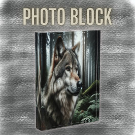 森の謎めいた狼 | フォトブロック