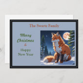 森の赤いキツネの月 シーズンカード (正面/裏面)