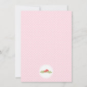 森の赤ちゃんのお披露目招待状（ピンク） 招待状 (裏面)