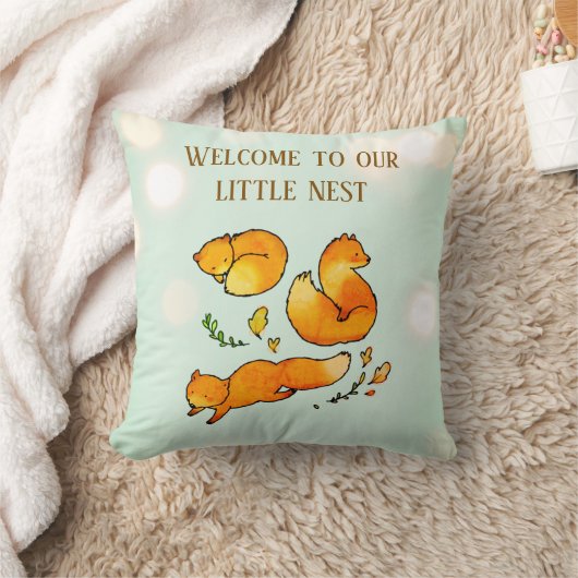 森の赤ちゃんの誕生 新生児 クッション (ブランケット)