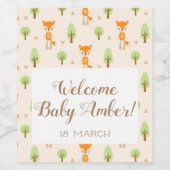 森の赤ちゃんイニシャルカスタムワインレベル ワインラベル (シングルラベル)