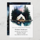 森の赤ちゃんシャワーで冒険を始めよう 招待状 (正面/裏面)