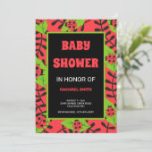 森の赤ちゃんシャワーの黒い女性のバグ 招待状 (スタンド正面)