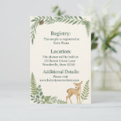 森の赤ちゃんシャワー封筒カード エンクロージャーカード (スタンド正面)