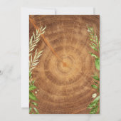 森の赤ちゃん動物森の男の子の赤ちゃんシャワー 招待状 (裏面)