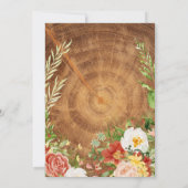 森の赤ちゃん動物 フォレストガール ベビーシャワー 招待状 (裏面)