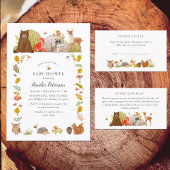 森の赤ちゃん歓迎会 水彩 招待状