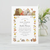 森の赤ちゃん歓迎会 水彩 招待状 (スタンド正面)