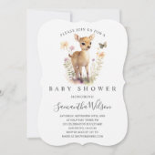 森の赤ちゃん鹿 春のベビーシャワー招待状 招待状 (正面)