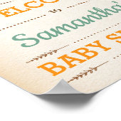 森の赤ん坊の動物を歓迎サインフォレストポスター ポスター (角)