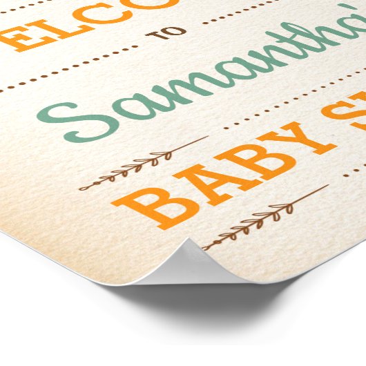 森の赤ん坊の動物を歓迎サインフォレストポスター ポスター (角)