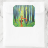 森の踊りp スクエアシール (バッグ)