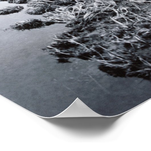 森の近くの川 ポスター (角)